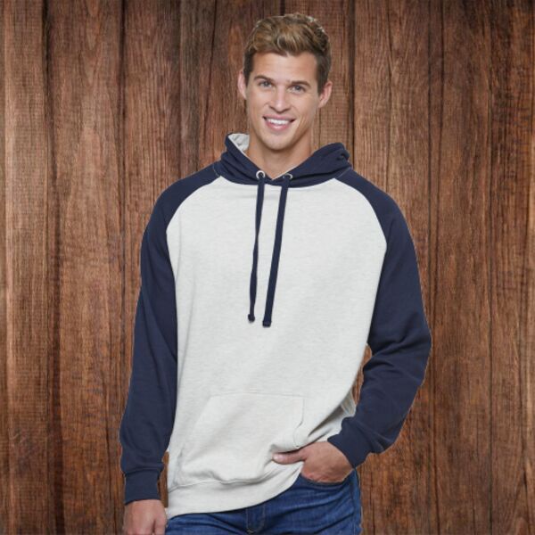 EZ328 Unisex Colorblock Fleece Hoodie Thumbnail